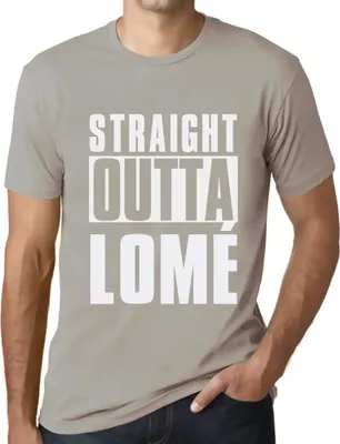 Produktbild von Herren Grafik T-Shirt Direkt aus Lomé – Straight Outta Lomé – Öko-Verantwortlich Vintage Jahrgang Kurzarm Lustige Druck Geburtstag Geschenk Mann