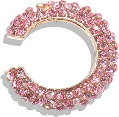Produktbild von 1 Stück Dame Strass C Form Ohr Manschette Clip Ohrring Kein Piercing Knorpel Schmuck-Rosa