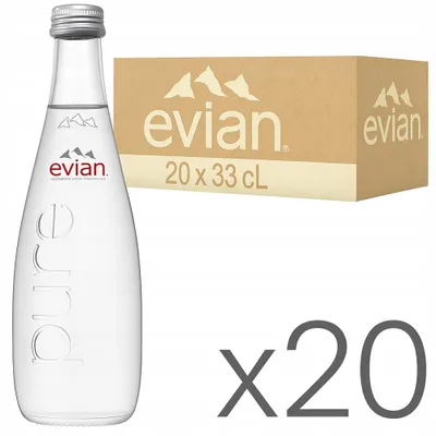Zdjęcie produktu dla Evian Woda Naturalna Mineralna Niegazowana Wapń + Magnez - Szkło - 20x0,33L