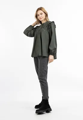 Image de Chemisier pour femmes SAPORTA - vert olive foncé, taille L