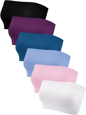 Immagine prodotto di Geyoga, confezione da 6 reggiseni senza spalline da donna, color marrone