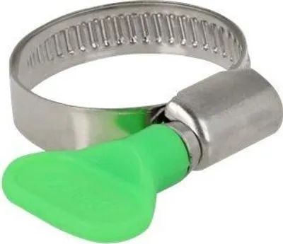 Produktbild von DeLOCK Schlauchschelle mit Flügelmutter 22 - 32 mm 10 Stück grün, Schraubklemme (Schneckengetriebe), Schwarz, Grün, Kunststoff, Edelstahl, 3,2 cm, China