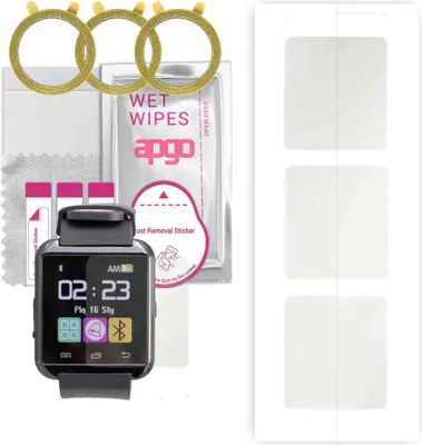 Produktbild von apgo 3 Stück Schutzfolie, Matt, kompatibel mit Garett Smart Smartwatch, Hydrogel Displayschutzfolie mit Positionierhilfe, Displayfolie, robust und kratzfest