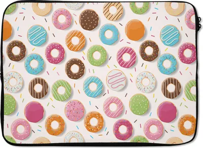 Produktbild von MuchoWow® Laptop Hülle 13 Zoll Muster - Donut - Pastell Laptoptasche - Laptophülle - Sleeve - Rundumschutz