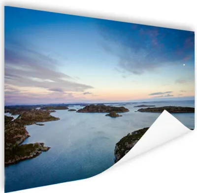 Produktbild von MuchoWow® Poster Strand - Sonnenuntergang - Stein 120x90 cm - Wandbild
