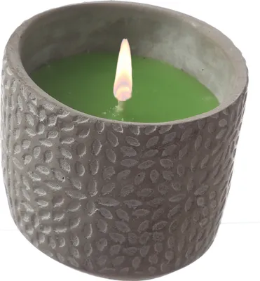 Produktbild von Duftkerze CITRONELLA - Outdoor Echtwachskerze im Betontopf - H: 9,5cm - grün