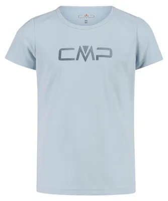 Immagine prodotto di CMP, maglietta basic per bambine, tessuto tecnico ad asciugatura rapida, scollo rotondo, colore blu, taglia 152