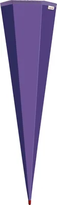 Produktbild von Schultüten-Rohling zum Basteln lila - 85 cm 6-eckig - mit Rot(h)-Spitze ohne Verschluss