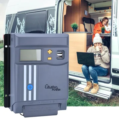 Produktbild von MPPT Solar-Laderegler 30A für 12V & 24V Batterien – Solarladegerät mit LCD-Display, 2 USB-Ports & umfassendem Überspannungsschutz