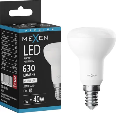 Produktbild von Mexen Nova LED-Lampe E14, R50, 6W, Neutral - 4000K, 630 lm - L103-E14-0640-01
