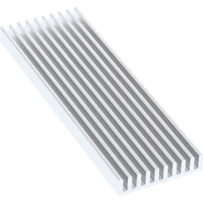 Produktbild von InLine® M.2 SSD Kühlkörper, passiv, Kühlrippen, silber