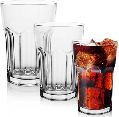 Produktbild von Gläser Set 270ml Cocktailgläser | Trinkgläser 12 Stk. Latte Macchiato Gläser Glas | Wassergläser Spülmaschinenfest