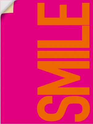 Produktbild von ARTland Wandbild, selbstklebend Smile Größe: 90x120 cm