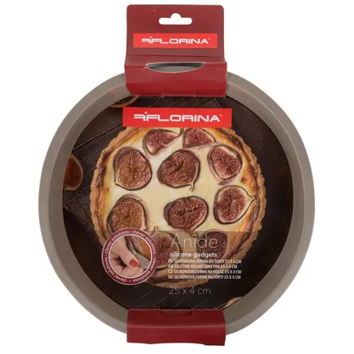 Produktbild von Tarteform Ø 25 cm SILIKON Quicheform Kuchenform Backform Braun Neu FLORINA ANIDE
