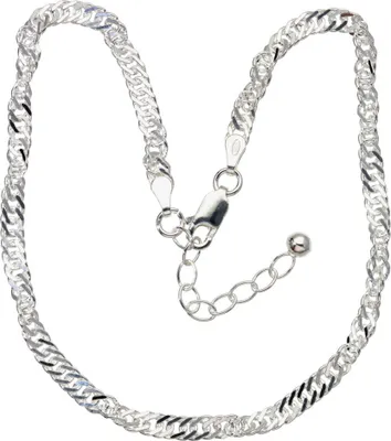 Produktbild von Fußkettchen Länge XL 30 cm Stärke 3 mm Singapur Silber 925