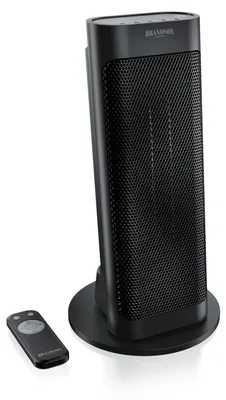 Zdjęcie produktu dla Termowentylator Brandson 2000W, ceramiczny termowentylator z timerem i pilotem, oscylacja 80°, zabezpieczenie przed przegrzaniem, automatyczne wyłączanie, zabezpieczenie przed przewróceniem, 2 poziomy, czarny