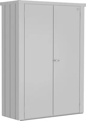 Produktbild von Terrassenschrank Biohort Romeo M High 132 x 57 x 181 cm silber-metallic