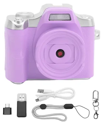 Zdjęcie produktu dla Aparat cyfrowy dla nastolatków i studentów, 48 MP, autofokus HD, brelok w stylu retro z ekranem TFT o przekątnej 1,54 cala, fotografia, fioletowy