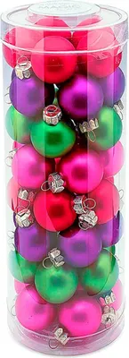 Produktbild von Weihnachtskugeln Happy Xmas | Ø 3 cm | 40 Stück | Glas | Bunte Mini-Kugeln