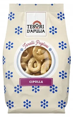 Zdjęcie produktu dla Taralli cebulowe 400 g Tesori d'Apulia