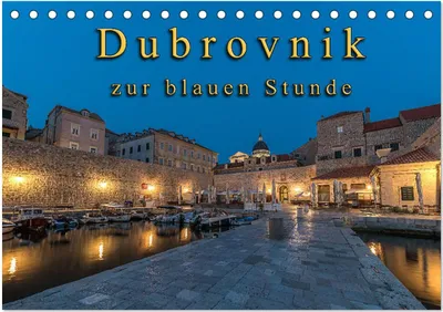 Produktbild von Dubrovnik zur blauen Stunde (Tischkalender 2025 DIN A5 quer), CALVENDO Monatskalender