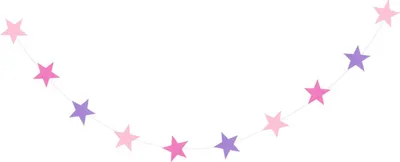 Imagen del producto de Decoraciones para fiestas: guirnalda, banderines con forma de estrella, cadena de banderines, adornos colgantes, decoración para el hogar (rosa y morado)
