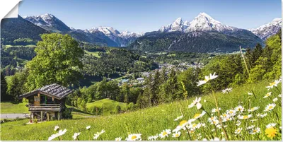 Produktbild von ARTland Poster Landschaft in den Bayerischen Alpen Größe: 40x20 cm