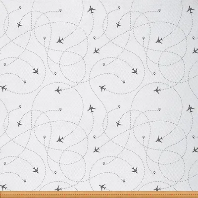 Flugzeug-Stoff, 1 Yard, 92x150 cm, Polyester, schwarz