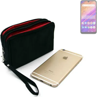 Produktbild von K-S-Trade Schutz Hülle Handy Hülle kompatibel mit BLU J6S Gürteltasche Travelbag Handytasche mit Zusatzfächern, schwarz