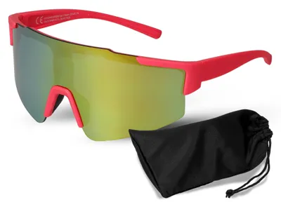 Produktbild von Sportbrille 'Schnelle Brille' - robuste Brille mit verspiegelten Gläsern - inkl. Mikrofaser Pouch zum sicheren Transport - pink