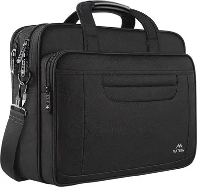 Produktbild von Laptoptasche 17,3 Zoll, Große Laptoptasche 17 Zoll Aktentasche Herren Wasserdicht Arbeitstasche Businesstaschen Umhängetasche Laptoptasche Notebooktasche Schultertasche Bürotasche Schwarz