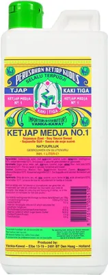 Image de Kaki Tiga Ketjap Medja n° 1, bidon de 1 000 ml (sauce soja sucrée)