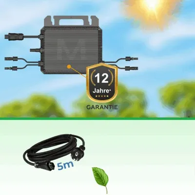 Produktbild von MARSTEK M2 800W Balkonkraftwerk Mikro-Wechselrichter inkl. 5m Schuko-Kabel, App, Wlan, Bluetooth
