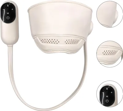 Produktbild von Kopfmassagegerät mit 6 Airbags, 360° Tiefenentspannung, 3 Heizmodi, 2000 mAh Akku, Stressabbau & Entspannung, Beige