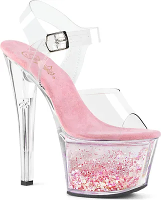 Produktbild von SKY-308WHG Damen Sandale von Pleaser, Transparent  , EU 40, US 10