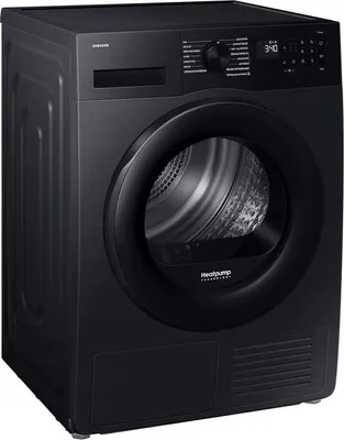 Produktbild von Samsung DV90DG52A0AB, Freistehend, Frontlader, Wärmepumpe, Schwarz, Drehregler, Berührung, Rechts