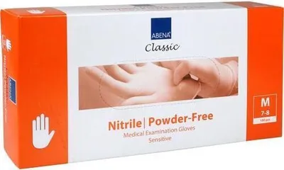 Produktbild von Nitril U.Handschuhe unster.puderfrei M weiß 100 St