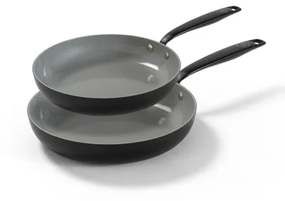 2er-Koekenpannenset 24 & 28 cm, keramisch, PFAS-frei, Induktion