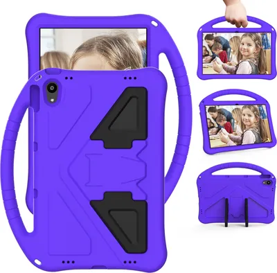 Produktbild von Kinder Hülle für Lenovo Tab P11 TB-J606F/ Tab P11 Plus TB-J616F/J607F, Eva Leichte Stoßfeste Faltbarem Ständer, Kids Griff Schutzhülle Lila