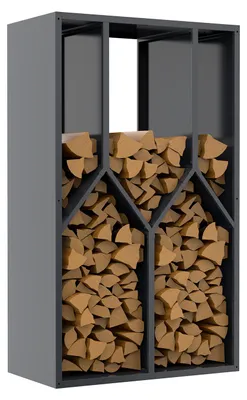 Produktbild von Westmann Castra B Metall Kaminholzregal innen & außen Anthrazit