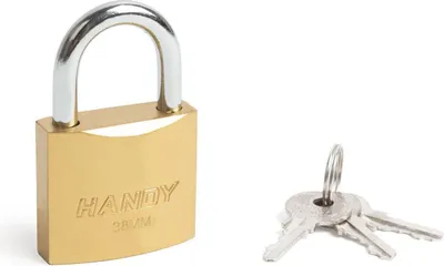 Produktbild von HANDY - Vorhängeschloss 38MM - Schließ-⌀ 6MM - mit 3 Schlüsseln - Kofferschloss