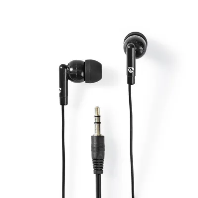 Produktbild von Nedis Kopfhörer mit Kabel - 3.5 mm - Kabellänge: 1.20 m - Lautstärke-Regler - Schwarz