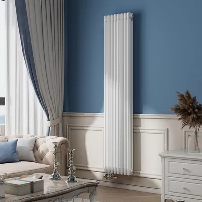 Produktbild von AICA Traditioneller Vertikal Heizkörper 1800×380mm 3 Säulen 1544W Gusseisen-Stil für Wohnräume Weiß