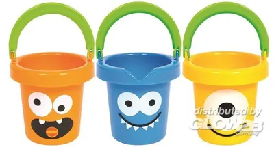 Produktbild von GOWI Lustige Monster Eimer Set 3 St.im Netz 558-16