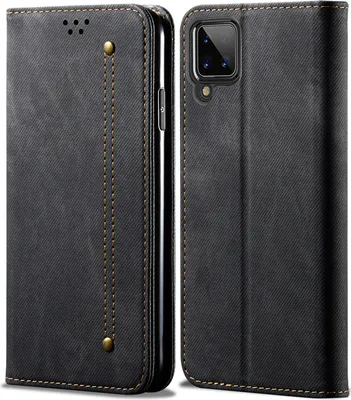 Obrázek produktu pro Galaxy A12 5G Pouzdro, Kožené Peněženkové Pouzdro s Magnetickým Uzavíráním a Stojánkem pro Samsung Galaxy A12 5G černé