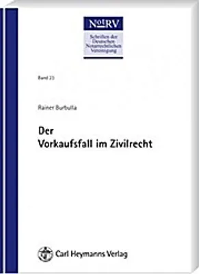 Produktbild von Burbulla, R: Vorkaufsfall im Zivilrecht