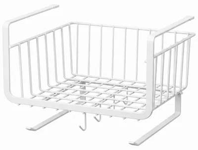 Hängekorb 28x14x25 cm, weiß, 2er-Set, Unterregal-Organizer