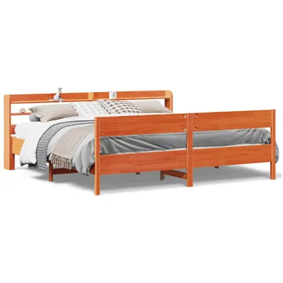 Productafbeelding van vidaXL Massief houten bed zonder matras, wasbruin, 180x200 cm, van grenenhout