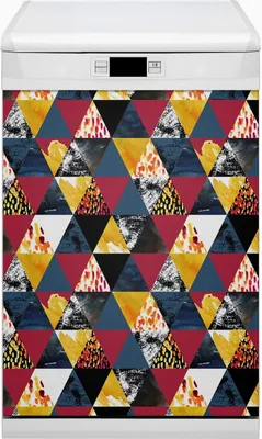 Produktbild von Magnet Folie für Geschirrspüler Magnete Geschirrspüle Magnet für Spülmaschine 45x80 cm Dekor - Mosaikdreiecke