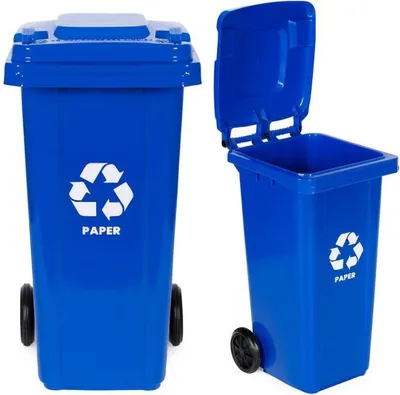 Zdjęcie produktu dla Kosz na papier, 120 l | niebieski